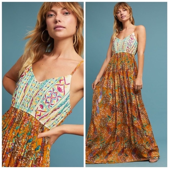 Anthropologie Raga Parkland Maxi Dress - Picture 1 of 6